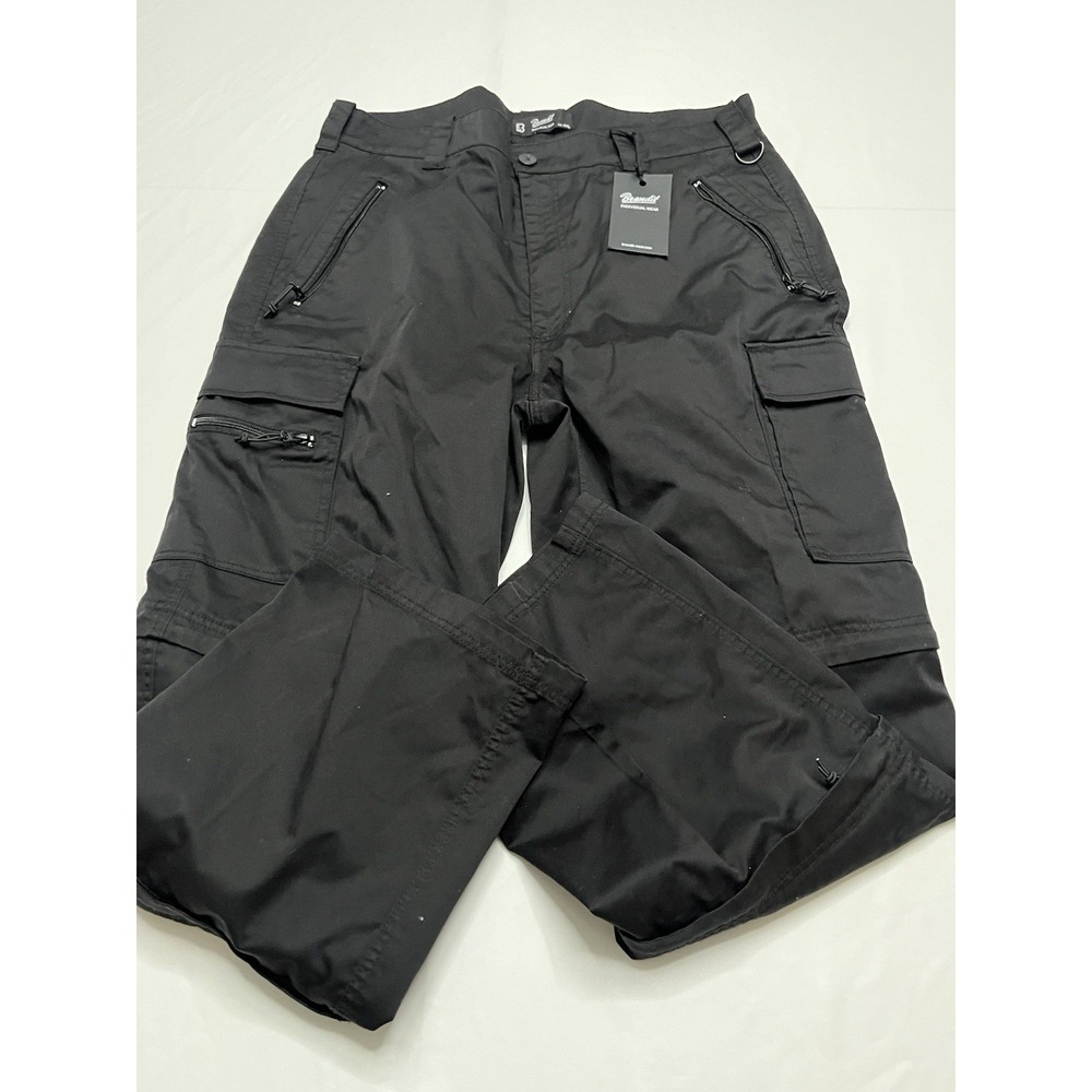 Men's New Brandit Black Savanah Tactical Cargo Pants 2XL